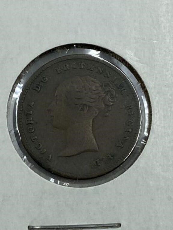 UK - 1844 1/2 FARTHING COIN