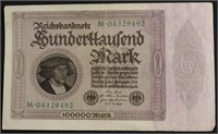 1923 GERMANY 100000 MARKS XF