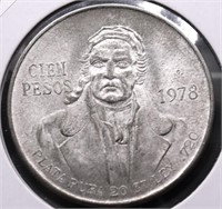 1978 MEXICO 100 PESOS CHOICE BU