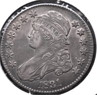 1831 BUST HALF DOLLAR AU