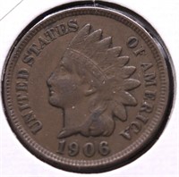 1906 INDIAN HEAD CENT VF