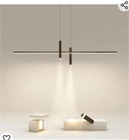Linear Strip LED Chandelier Dimmable Hanging Lamp
