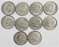 10 40 % SILVER HALF DOLLARS