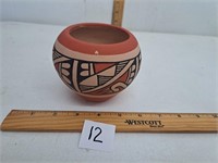 Jemez Native American Pottery Signed RC