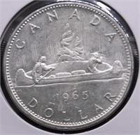 1965 CHOICE BU CANADA SILVER DOLLAR