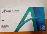 A+Plus Nitrile Examination Gloves 100pc size