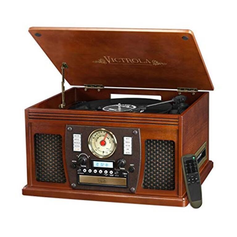 Victrola 8-in-1 Bluetooth Record Player &