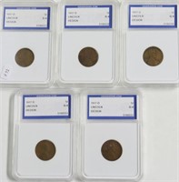 5// 1917 D IGS G 4 LINCOLN CENTS