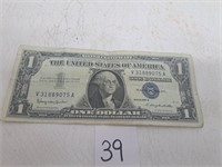 1957 B $1 Dollar Silver Certificate Blue Seal