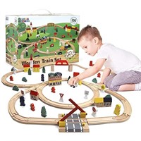 Play Build Wooden Train Set, Complete Toddler