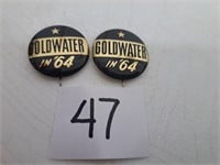 Vintage 1964 Presidental Campaign Buttons