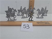 Lead Toy Horsemen and Soldier