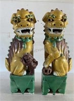 Pair of CHINESE FOO DOGS CHINESE FOO DOGS CERAMIC