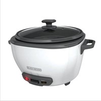Black & Decker 28-Cup Rice Cooker, White