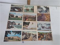 12 Vintage Postcards