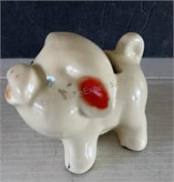 Vintage Ceramic Piggy Bank Small 3-1/2” x 3” x