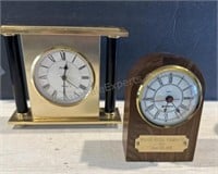 Pair of Clocks LINDEN QUARTZ and BENCHMARK QUARTZ