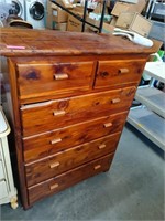 Six drawer cedar chest of drawers 47x35x18