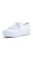 Keds Triple Up Canvas, Sneaker Womens, White, 8.5