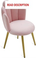 $130  Velvet Vanity Chair with Gold Legs (Pink)