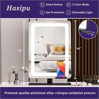 Hasipu Vanity Mirror with Lights, 16"Ã—12" LED