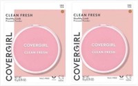 2Pcs COVERGIRL Clean Fresh Pressed Powder Clean