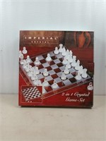 Imperial Crystal 2 in 1 Crystal game set chess