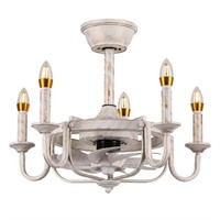 MADSHNE 22''Retro Chandelier Ceiling Fan with