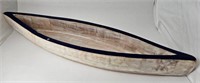 Roots Carved Wooden Canoe Decor