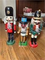 (3) Nutcrackers - Red, Green & White