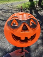 Blow Mold Pumpkin w Mask Decor
