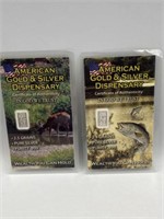 PURE ***SILVER *** BARS CERTIFIED  DEER AND FISH