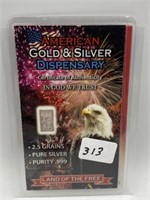 PURE ***SILVER *** BARS CERTIFIED  EAGLE  2 PCS