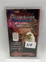 PURE ***SILVER *** BARS CERTIFIED  EAGLE  2 PCS