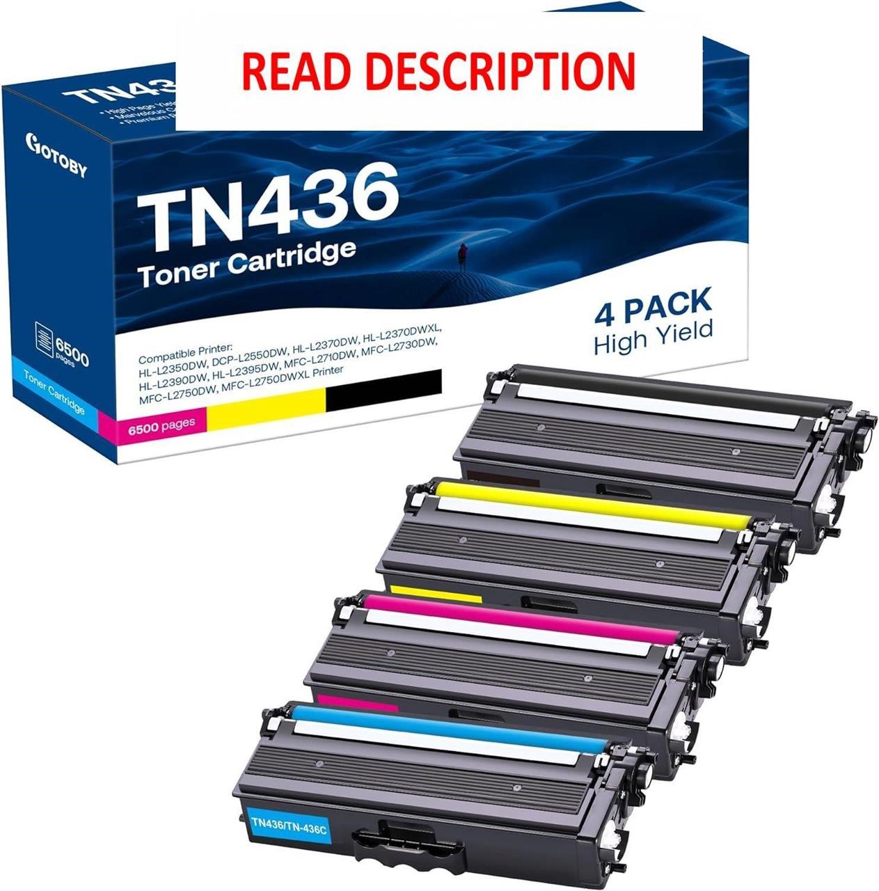 $65  TN436 Toner for Brother Printer  4 Pack