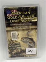 PURE ***SILVER *** BARS CERTIFIED FISH AND
