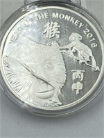 2016 YEAR OF THE MONKEY COMMEMORATIVE SILVER