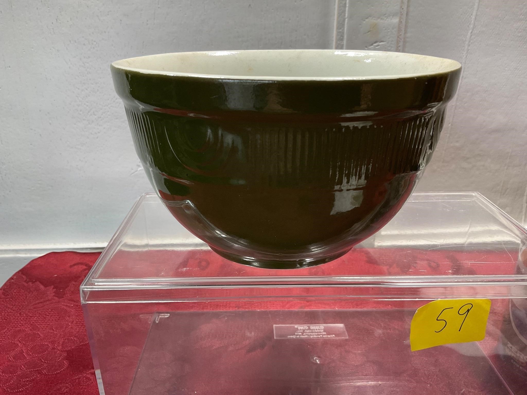 Vintage stoneware  mixing bowl HULL