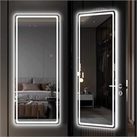 Hasipu Full Length Mirror with Lights, 44" x 16"