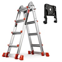 Soctone Ladder, A Frame 4 Step Extension Ladder,