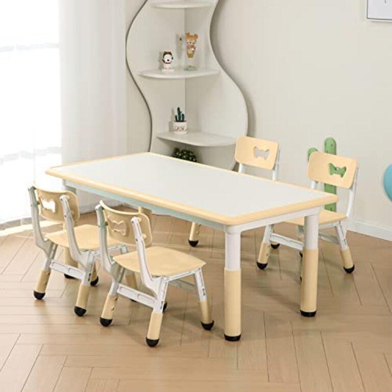 Kids Table and 4 Chairs Set\uff0c7th Gear Height