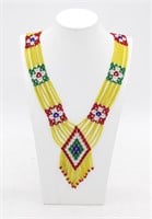 Yellow Beaded Middle Eastern BOHO Necklace