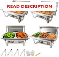 $180  4-Pack 8QT Stainless Steel Chafing Set