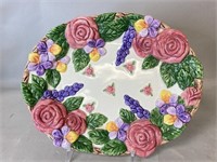 FItz & Floyd Porcelain Floral Plate