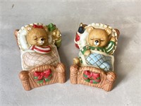 Two Visions of Sugarplums Porcelain Bear Decors