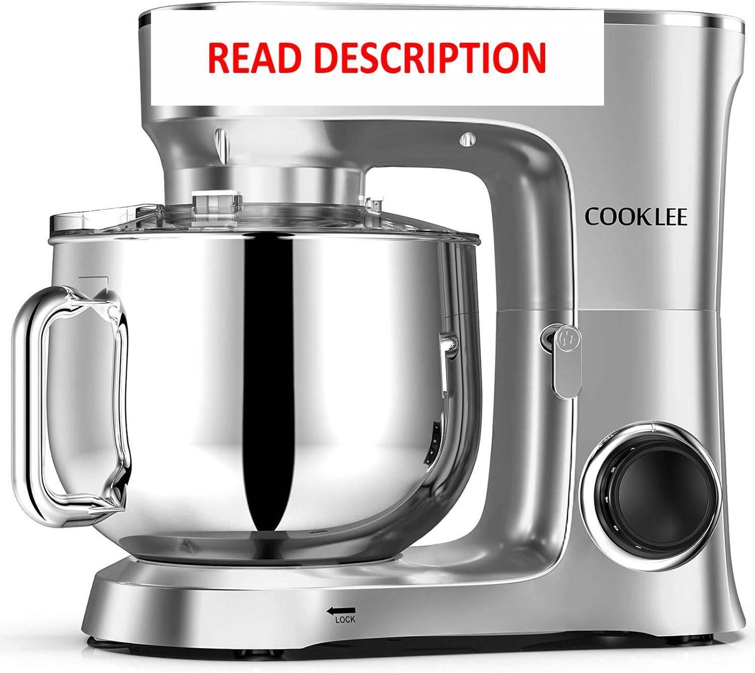 $200  COOKLEE Mixer  9.5 Qt. 660W 10-Speed  Silver