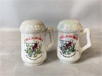 Vintage Oklahoma Porcelain Salt and Pepper Shakers