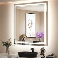 TokeShimi Bathroom LED Mirror 36x36 Inch Front