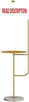 $84  KU300217 Modern Floor Lamp with Table  Brass