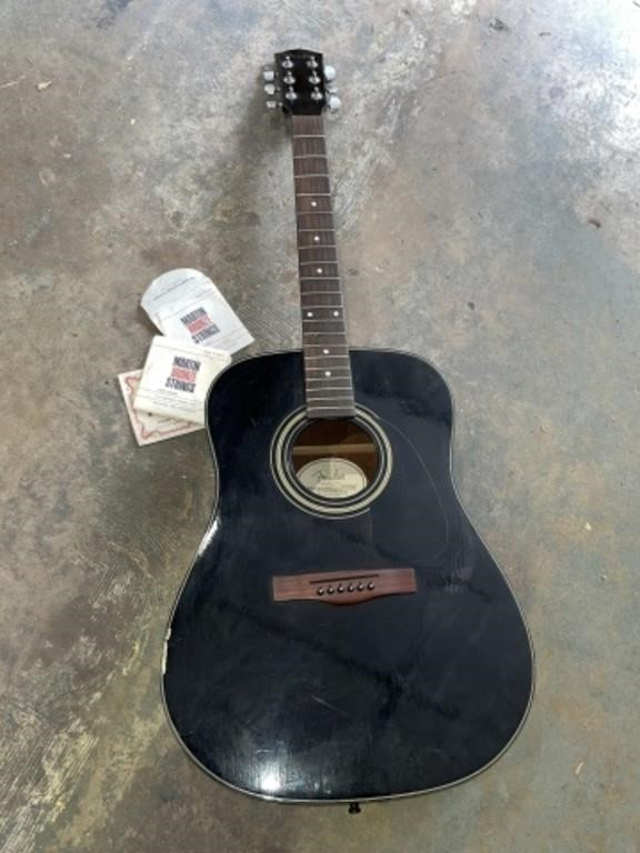 FENDER ACOUSTIC GUITAR,  NEW STRINGS INCLUDED
